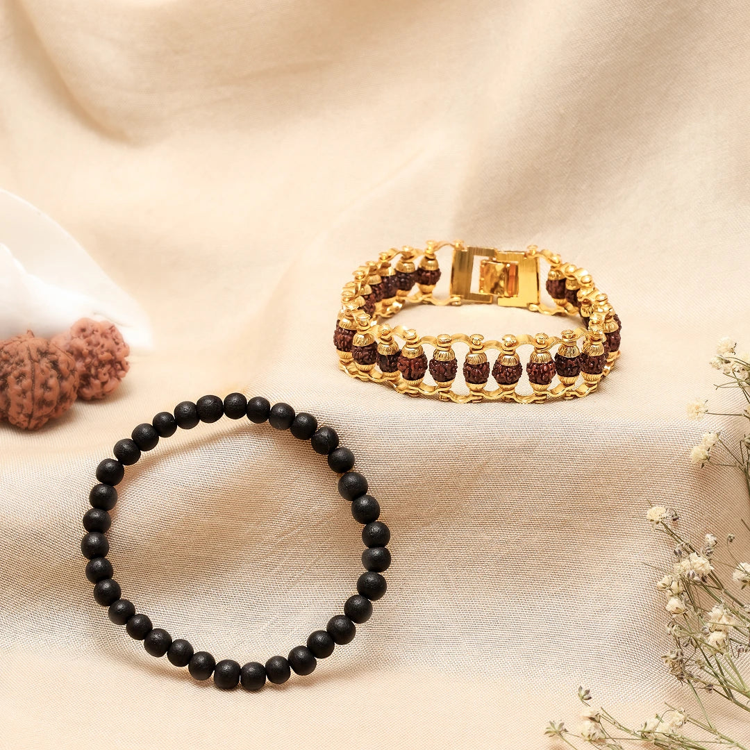 Karungali and Rudraksha mala