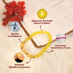 Sagittarius (Dhanu Rashi) Stone Bracelet with FREE Raw Selenite Plate - view 4