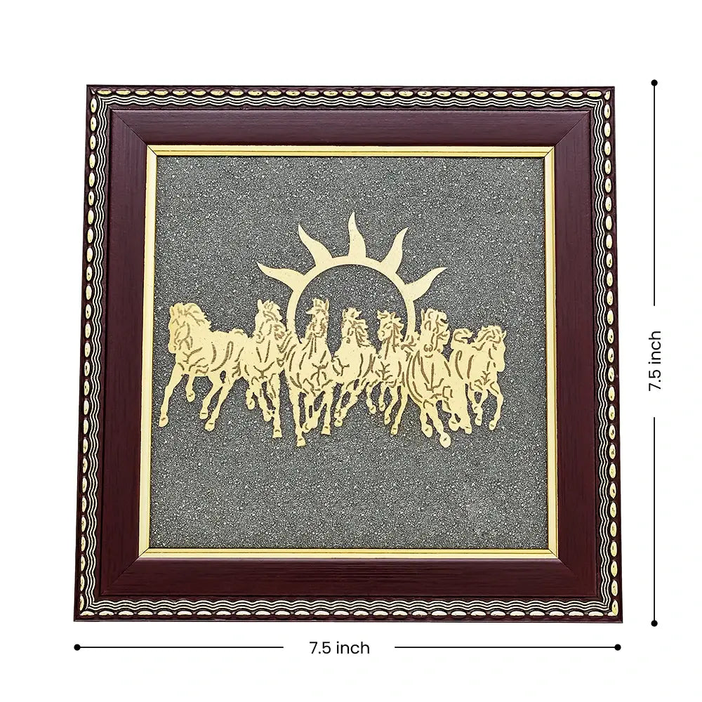 Raw Pyrite Frames with 7 Horses
