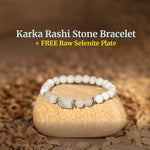 Cancer (Karka Rashi) Stone Bracelet with FREE Raw Selenite Plate
