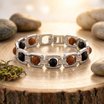 Rudraksha Karungali Link Chain Bracelet