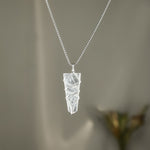 Clear Quartz Stone Locket with Chain