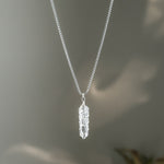 Clear Quartz Stone Locket with Chain