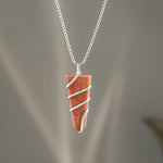 Red Jasper Stone Locket with Chain