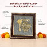 Raw Pyrite Finish Shree Kuber Mantra Frame for Wealth & Good Luck - view 4