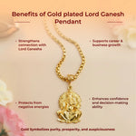 Gold plated Lord Ganesh Pendant - view 3