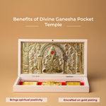 Divine Ganesha Pocket Temple - Gold & Silver Plated - view 3