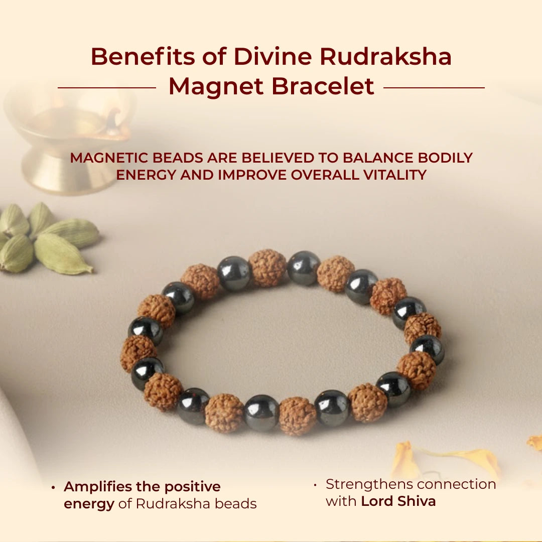 Divine Rudraksha Magnet Bracelet - view 3