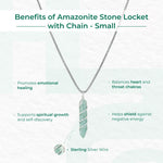 Amazonite Stone Locket with Chain - view 3