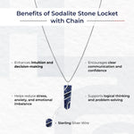 Sodalite Stone Locket with Chain - view 4