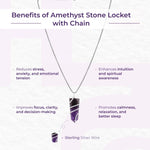 Amethyst Stone Locket with Chain - view 4