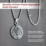 Silver Plated Bajrangbali Mukh Pendant - view 3