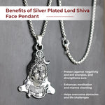 Silver Plated Lord Shiva Face Pendant - view 3