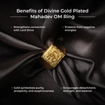 Divine Gold Plated Mahadev OM Ring - view 3