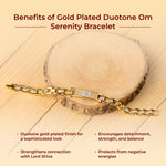 Gold Plated Duotone Om Serenity Bracelet - view 4