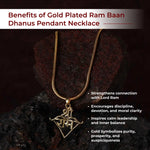 Gold Plated Ram Baan Dhanus Pendant Necklace - view 2