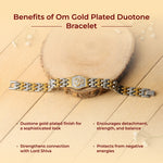 Om Gold Plated Duotone Bracelet - view 4