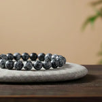 Snowflake Obsidian Bracelet