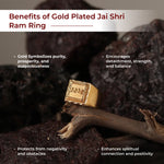 Gold Plated Jai Shri Ram Ring - view 2