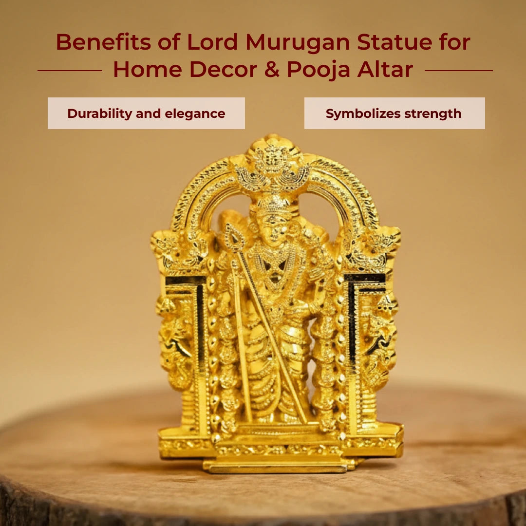 Lord Murugan Statue for Home Decor & Pooja Altar - view 3