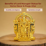 Lord Murugan Statue for Home Decor & Pooja Altar - view 3
