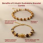 5 Mukhi Rudraksha Bracelet Combo - view 2