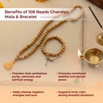 108 Beads Chandan Mala & Bracelet – Pure Sandalwood Combo - view 7
