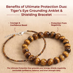 Ultimate Protection Duo: Tiger’s Eye Grounding Anklet & Shielding Bracelet - view 4
