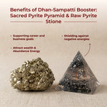 Dhan-Sampatti Booster: Sacred Pyrite Pyramid & Raw Pyrite Stone - view 5