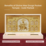 Divine Maa Durga Pocket Temple - Gold Platted - view 3