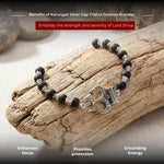 Karungali Silver Cap Trishul Damroo Bracelet - view 5