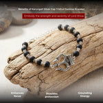 Karungali Silver Cap Trishul Damroo Bracelet - view 12