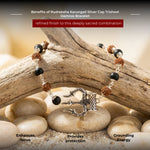 Rudraksha Karungali Silver Cap Trishool Damroo Bracelet - view 3
