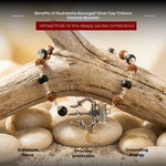 Rudraksha Karungali Silver Cap Trishool Damroo Bracelet - view 8
