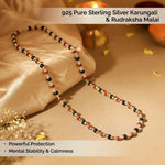 925 Pure Sterling Silver Karungali & Rudraksha Malai - view 2