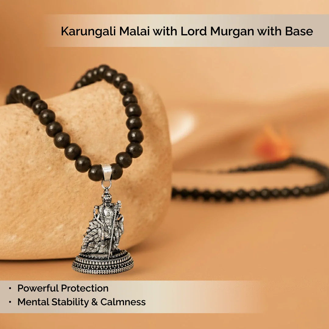 Karungali Malai with Lord Murugan with Base - view 12