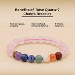 Rose Quartz 7 Chakra Bracelet - view 4
