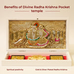 Divine Radha Krishna Pocket temple- Gold & Silver platted - view 3