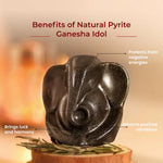 Natural Pyrite Ganesha Idol - view 11