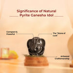 Natural Pyrite Ganesha Idol - view 10