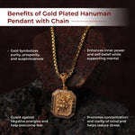 Gold Plated Hanuman Pendant with Chain - view 2