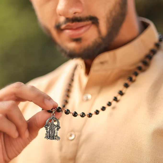 Karungali Malai (Copper wire) with Lord Murugan Pendant - view 8