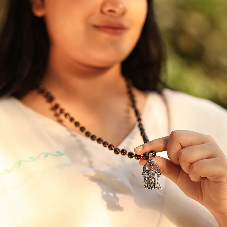 Karungali Malai (Copper wire) with Lord Murugan Pendant - view 10