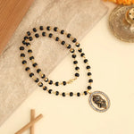 Hanuman Crystal Halo Pendant with Gold Platted Karungali - view 4