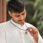 Mahadev Mukh Karungali Pendant in SIlver Finish - view 2
