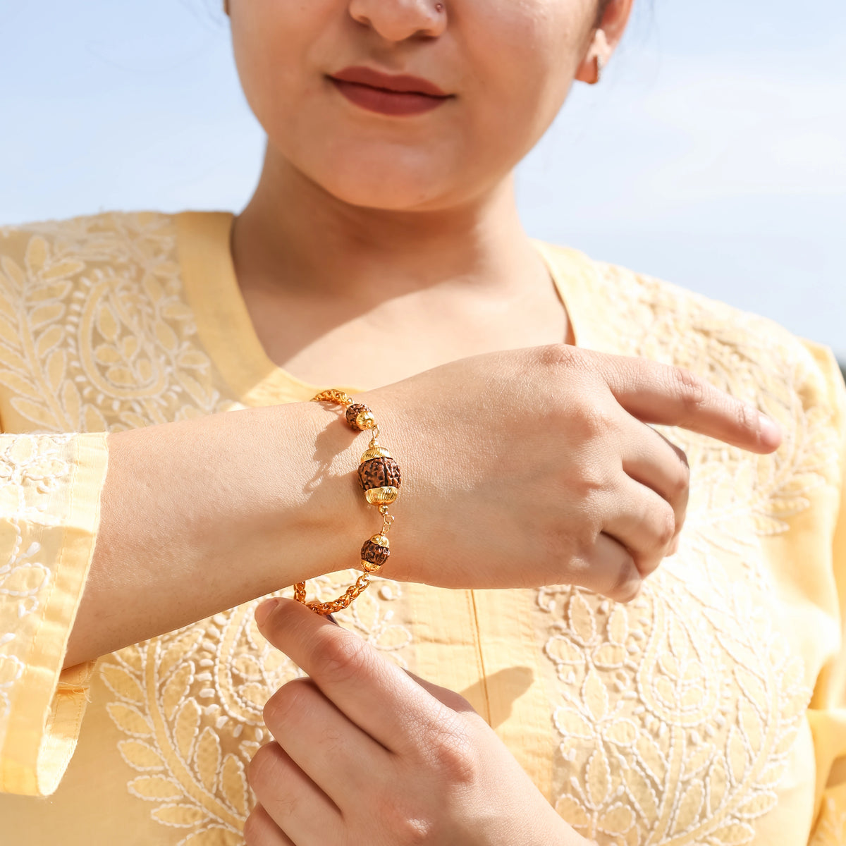 Rudraksha Beads chain Bracelet - view 3