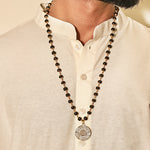 Divine Karungali Malai with Gold Capped Beads & Om Pendant - view 3