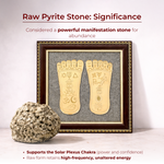 Raw Pyrite Frame with Goddess Laxmi Charan Paduka - view 3