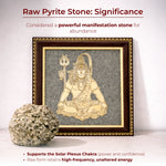 Lord Shiva Meditation Raw Pyrite Frame for Inner Peace - view 3