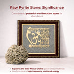 Vakratunda Mahakaya Raw Pyrite Frame for Success - view 2